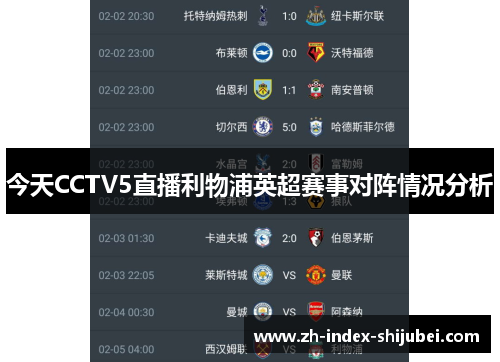 今天CCTV5直播利物浦英超赛事对阵情况分析